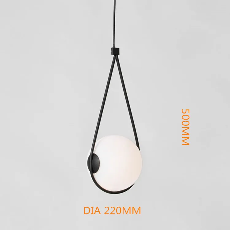 

Postmodern Art Designer Kitchen Led Glass Ball Chandelier Creative Warm Bedroom Suspension Light Fixtures Free Shipping