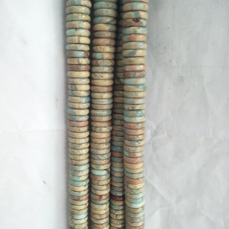 

3x12mm Natural Snake Skin stone Beads Flat Round Loose Spacer Agalmatolite Sone Beads For Jewelry Making DIY Necklace Bracelets