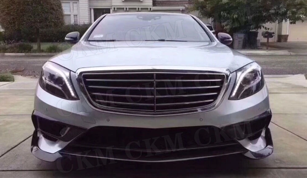 Передняя губная лопата из углеродного волокна для Mercedes Benz S Class S350 S400 S500 S63 S65- защита Бампера