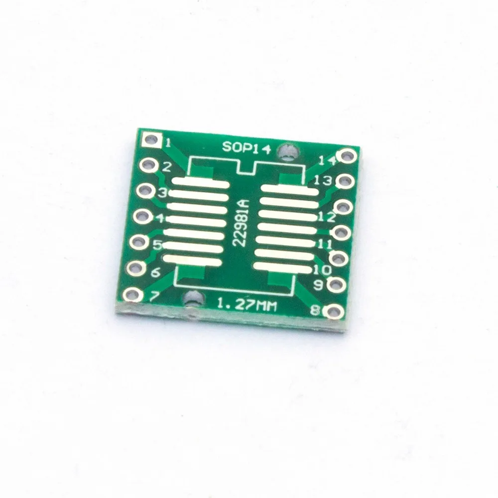 Плата преобразователя TSSOP14 SSOP14 SOP14 SMD в DIP14 плата модуля адаптеров пластины 0 65 мм 1