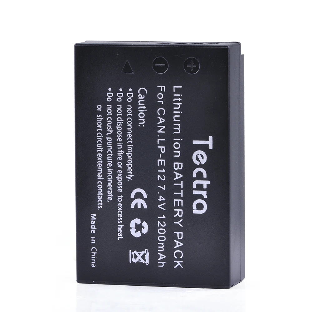 Tectra 2Pcs 1200mAh LP E12 LPE12 Аккумулятор для камер Canon EOS M M10 M100 Rebel SL1 100D|battery for canon|lp e12eos rebel sl1 |