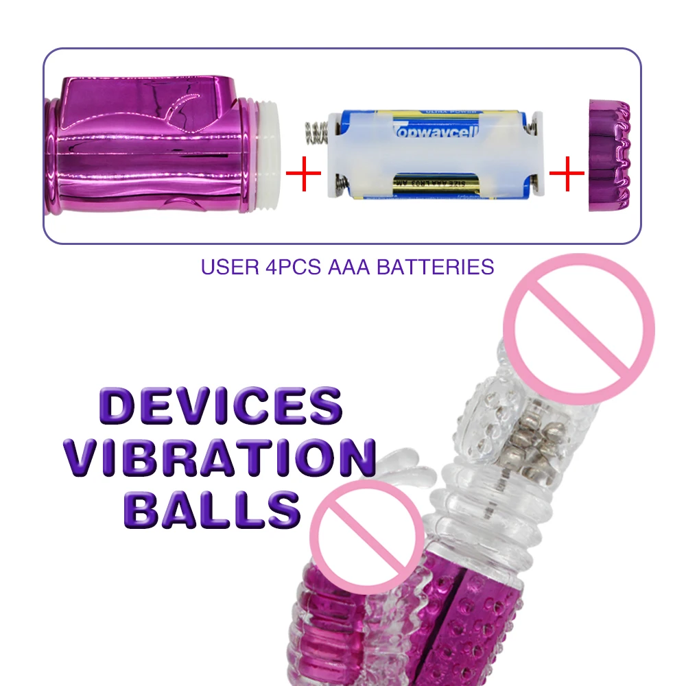 USB зарядка G Spot вибратор Телескопический вращающийся шарик стержни 16 частотный