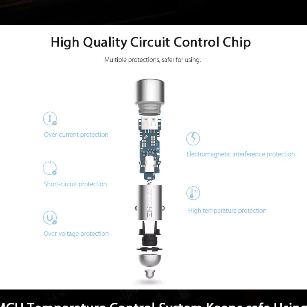 Автомобильное зарядное устройство Youpin ZMI QC 3 0 с двумя USB портами быстрая зарядка 5