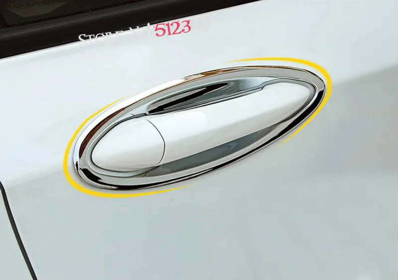 8 * ABS хромированные аксессуары внешняя дверь боковая ручка Чаша Крышка Накладка