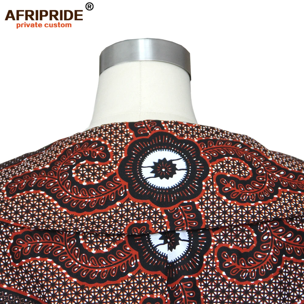 Африканские платья для женщин AFRIPRIDE Дашики Базен riche Анкара принт Чистый хлопок платье индивидуальный заказ v-образным вырезом S1825083