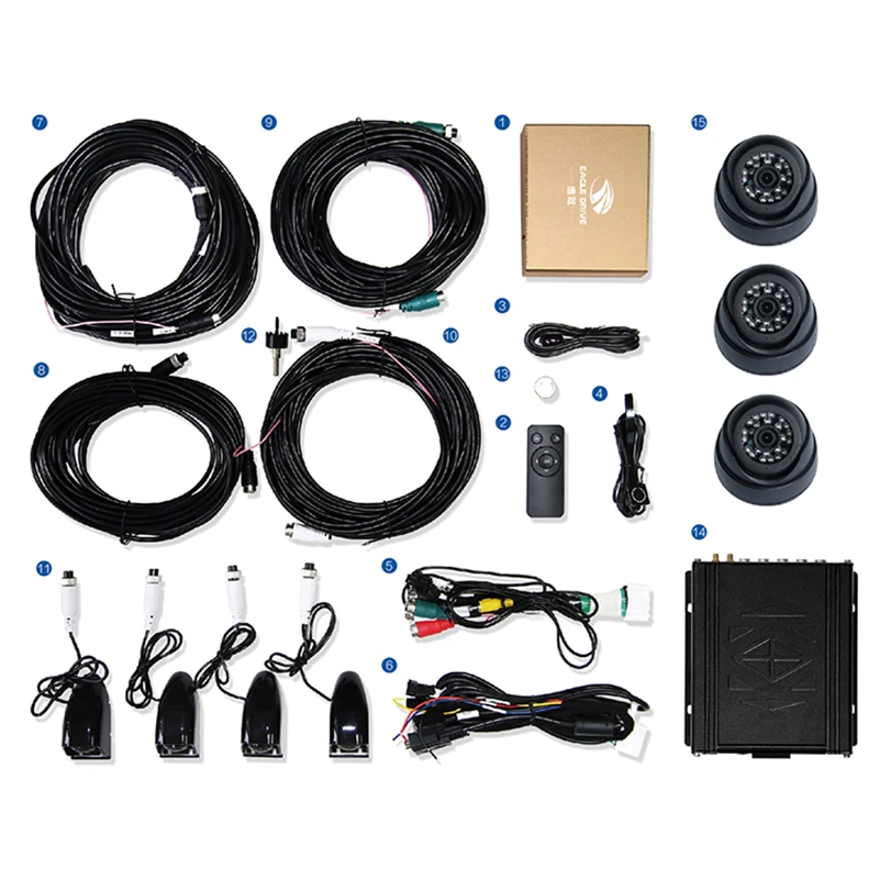 Длинные автомобиля 4 канала камера системы 360 Bird View Surround безопасного вождения AVM с