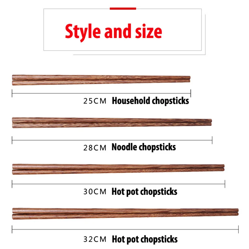 Upors 100Pairs Chopsticks Chinese Natural Wood Chop sticks Korean Handmade Reusable Sushi Set Wholesale Custom logo | Дом и сад