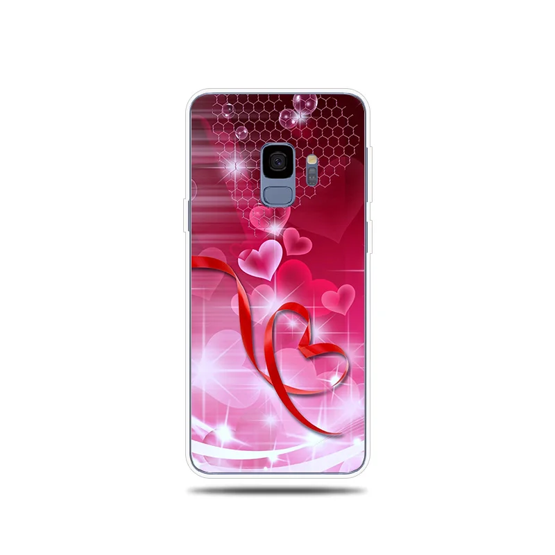 Heart-shaped five pointed star pattern Silicone Phone Case For Samsung Galaxy S5 S6 S7 Edge S8 S9 Plus Note 8 9 Cover Coque |