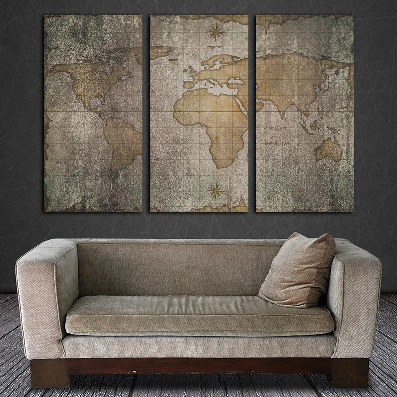 

Wall Art Picture Canvas Painting home decoration painting art canvas and prints map on canvas posters no frame