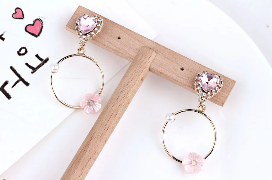 DIY аксессуары золотые имитация цветы на полочки мозаика кристалл серьги для