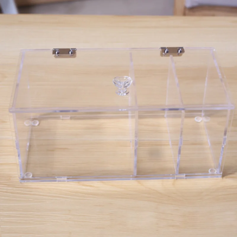 

Clear Large Acrylic Portable Cotton & Pad Storage Box Cosmetics Swab Holder Jewelry Storage Box Case Makeup Organizer With Cover