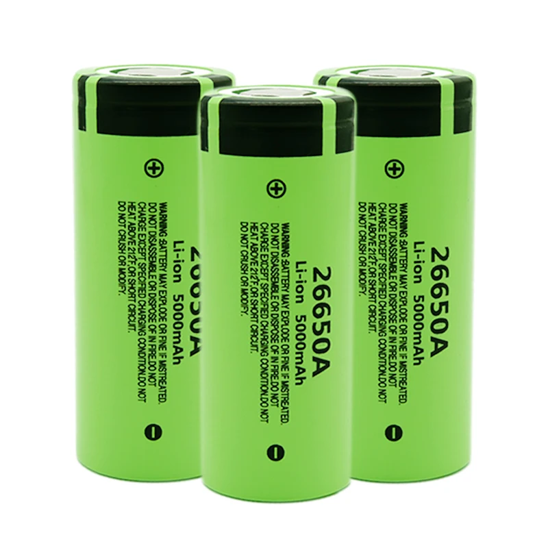 100% оригинальный новый аккумулятор 26650A 3 7 V 5000mAh высокой емкости 26650 литий ионные