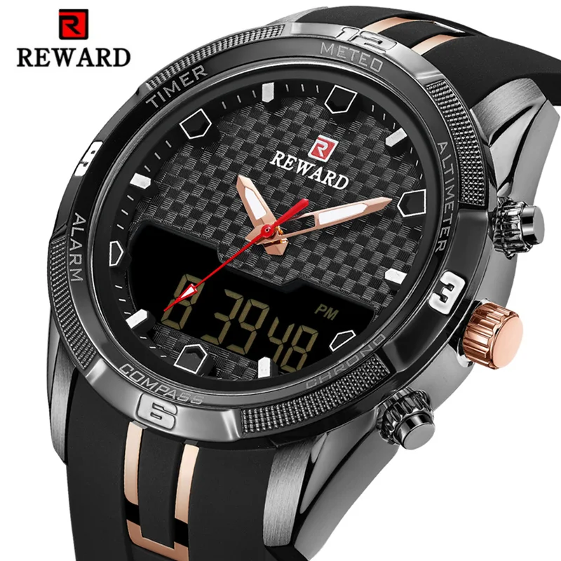 Мужские наручные часы люксовый бренд спортивные мужские кварцевые цифровые