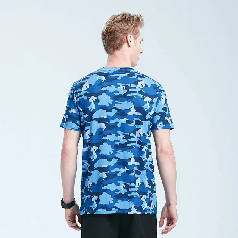 TECTOP камуфляжная футболка для Для мужчин дышащей эластичной короткий рукав