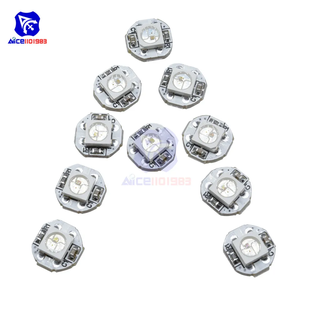 Пиксельная Светодиодная лампа WS2812B SMD 5050 RGB на радиаторе печатная плата