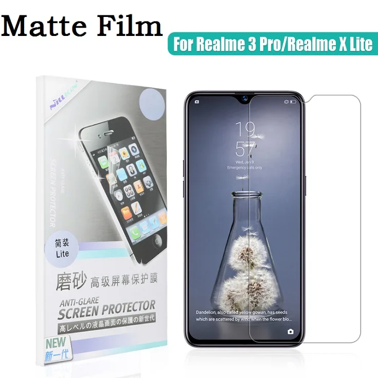 Matte Film NILLKIN Realme 3 Pro Защитная пленка для экрана HD супер прозрачная защитная Матовая Антибликовая пленка для экрана Realme X Lite 6,3'' - Цвет: Matte Film