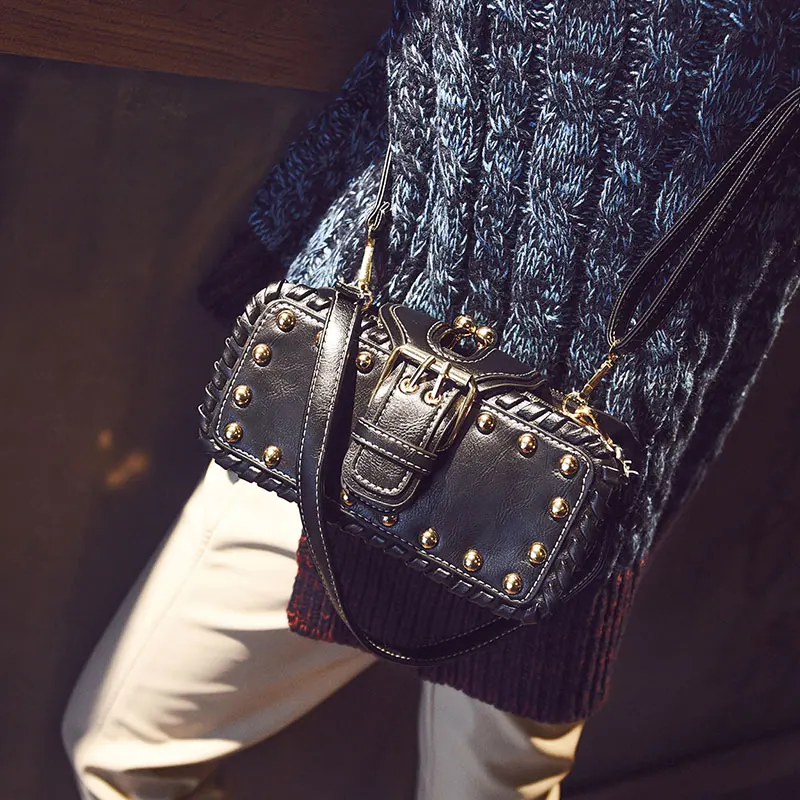 Для женщин для отдыха через Фиксатор заклепки Винтаж из кожи ПУ однобортная