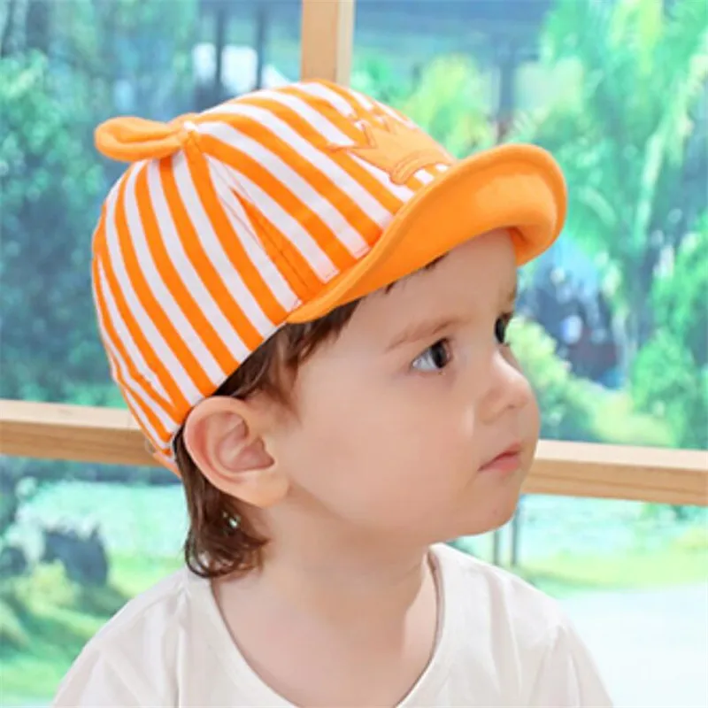 Летняя детская бейсболка с короной хлопковая шапка для младенцев милая