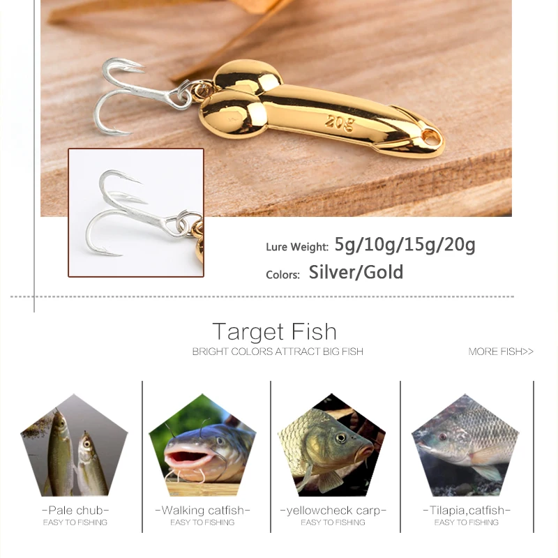 DONQL DD Spoon Lure Spinner Bait Metal Fishing 5g 10g 15g 20g Treble Hooks Artificial Sequins Hard Accessories | Спорт и развлечения