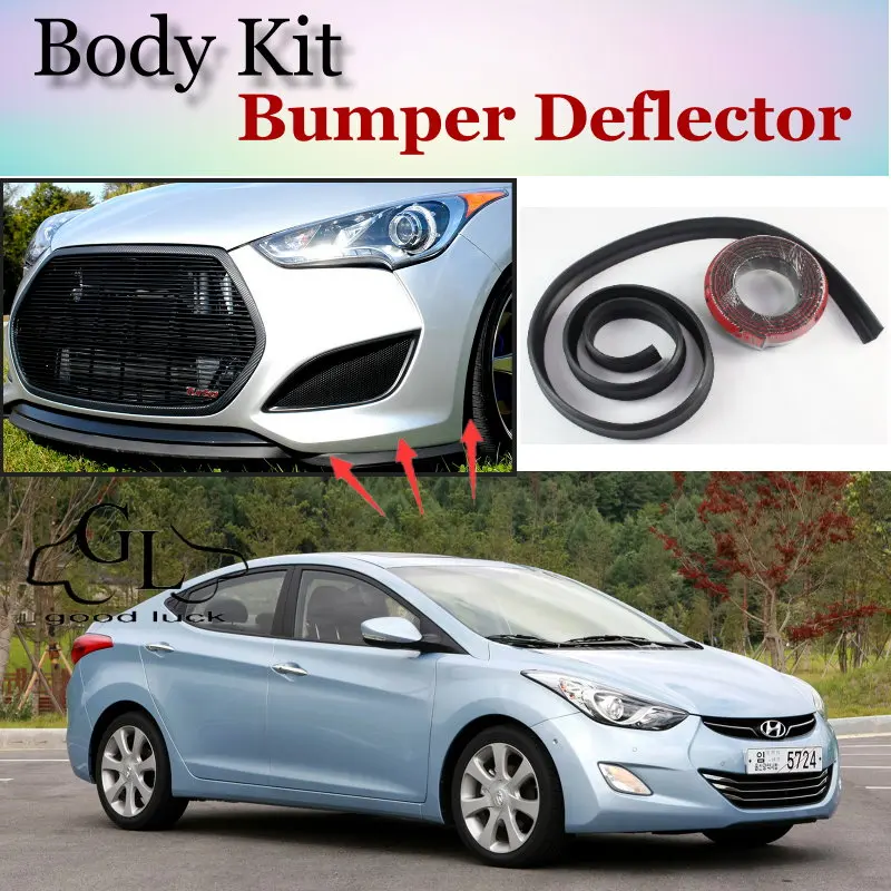 Для Hyundai Avante Inokom Elantra GT i35 Neo Fludic бампер губа/передний спойлер дефлектор для тюнинга