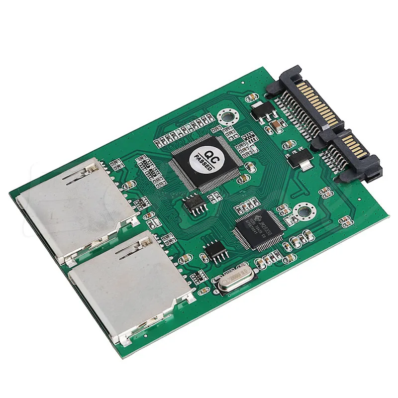 OOTDTY New2 Порт двойной SD SDHC MMC RAID в SATA адаптер конвертер для любой емкости карты |