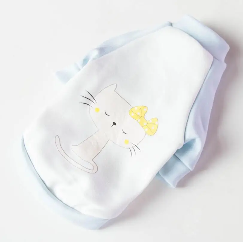 Blue Cat Милая одежда для кошек; свитер для домашних животных с котенком; кукольный Британский Кот Гарфилд; двухногая одежда; осенняя и зимняя одежда; 7 цветов; 5 размеров - Цвет: Blue Cat