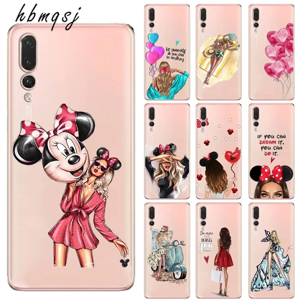 Модный чехол для huawei p30 lite силиконовый мягкий путешествий милый Оригинальный с