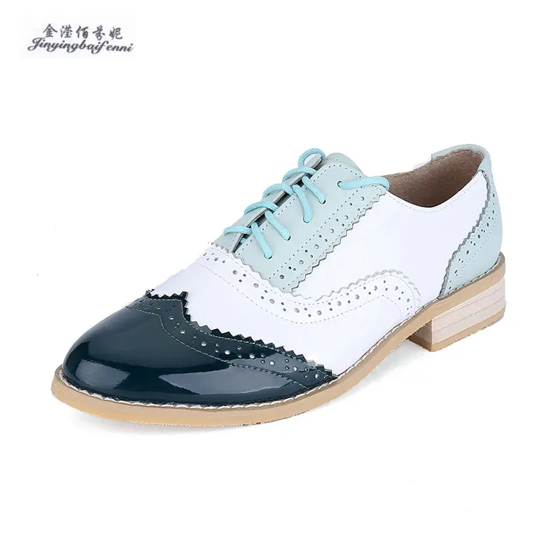 Женские туфли-оксфорды из натуральной воловьей кожи повседневные винтажные