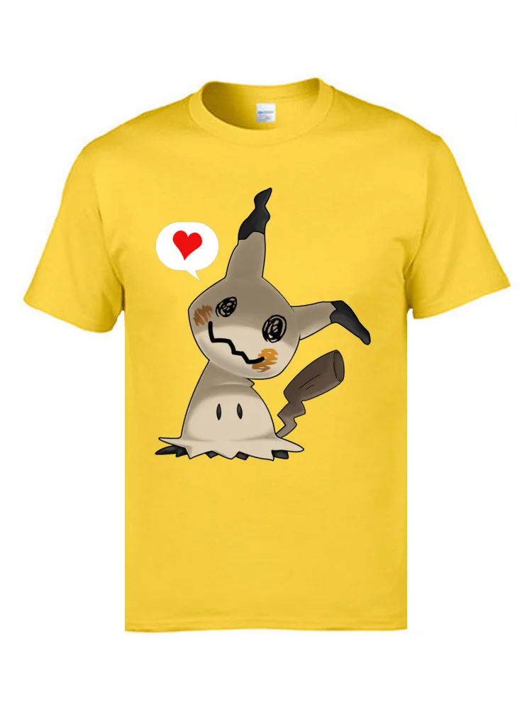 Любовь с рисунком Аниме Покемон Пикачу Mimikyu футболки 90 х мультфильм Personlzied футболки для мальчиков Одежда высшего качества Smash Bros футболки "Аниме" - Цвет: Золотой