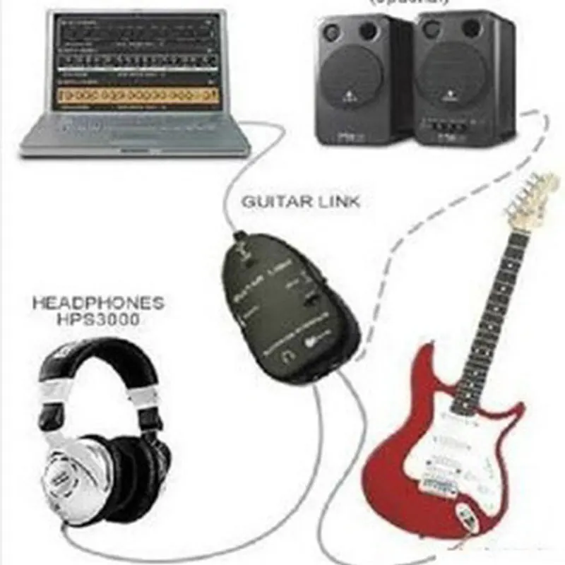 Новый кабель для подключения гитары к usb интерфейсу ПК ноутбука компьютера