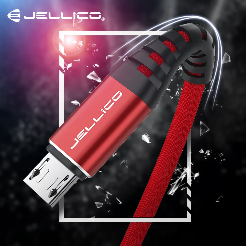 Jellico Hi-tensed Micro USB кабель нейлоновая оплетка Кабель для передачи данных samsung быстрое