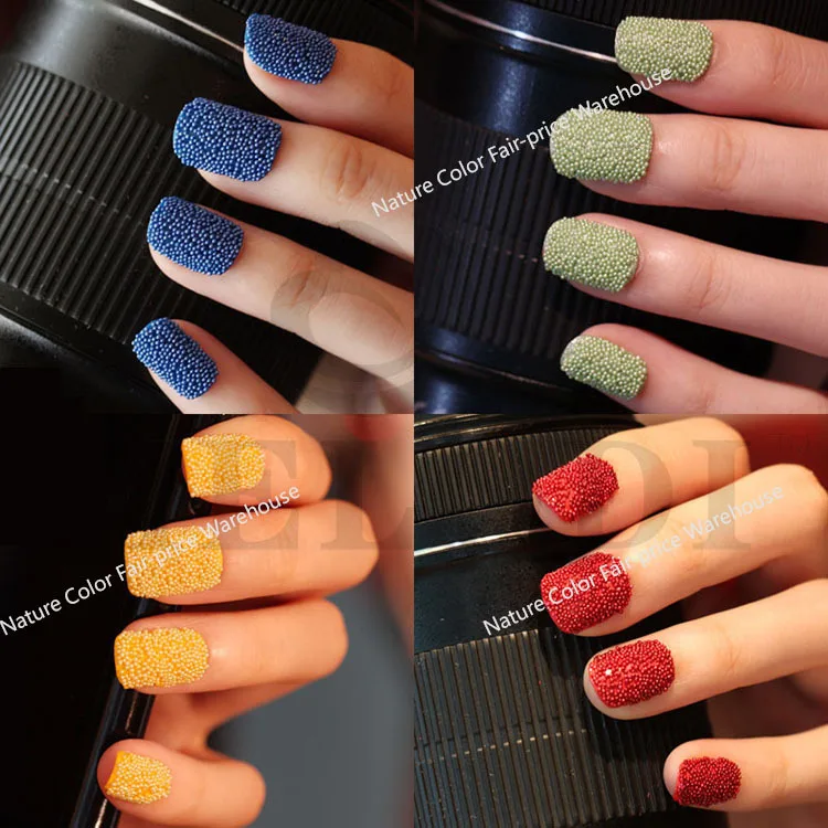 1 шт. Икра для ногтей в 20 цветах микро стеклянные бусины 3d украшения ногтевого