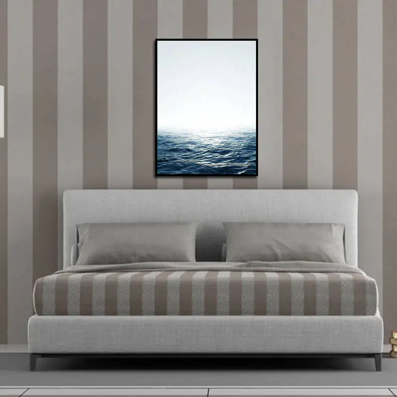Abstract Minimalist Art Sea Posters And Prints Wall Canvas Painting Pictures For Living Room Nordic Decoration | Дом и сад
