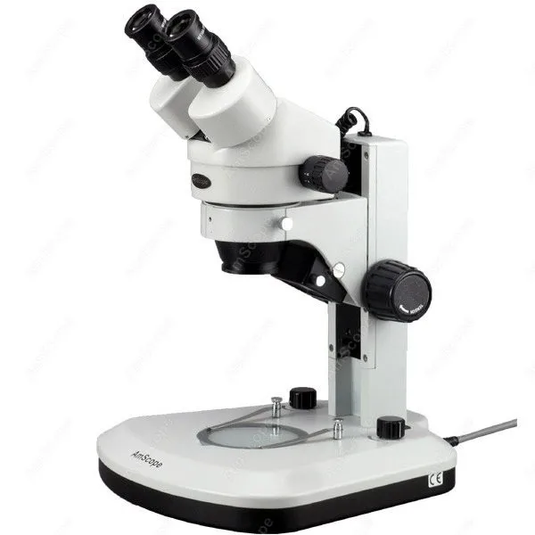 

Stereo Zoom Binocular Microscope--AmScope Supplies 7X-45X Track Stand Stereo Zoom Binocular Microscope w Dual LED Lights