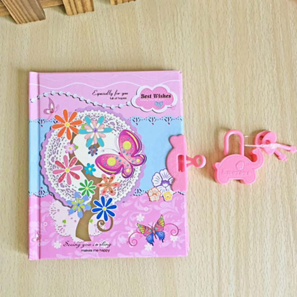 Kawaii/милая бумага Тетрадь с замком блокнот с кодовым замком блокнот план журнал органайзера журнал Тетрадь Канцтовары, случайный цвет