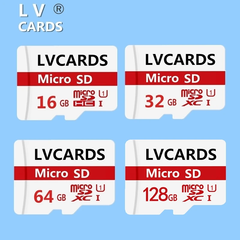 LVcards12 Micro sd карта 32 ГБ/64 Гб/128 ГБ UHS-1 16 Гб класс 10 Флэш-карта памяти tf карты Microsd для смартфона LV5