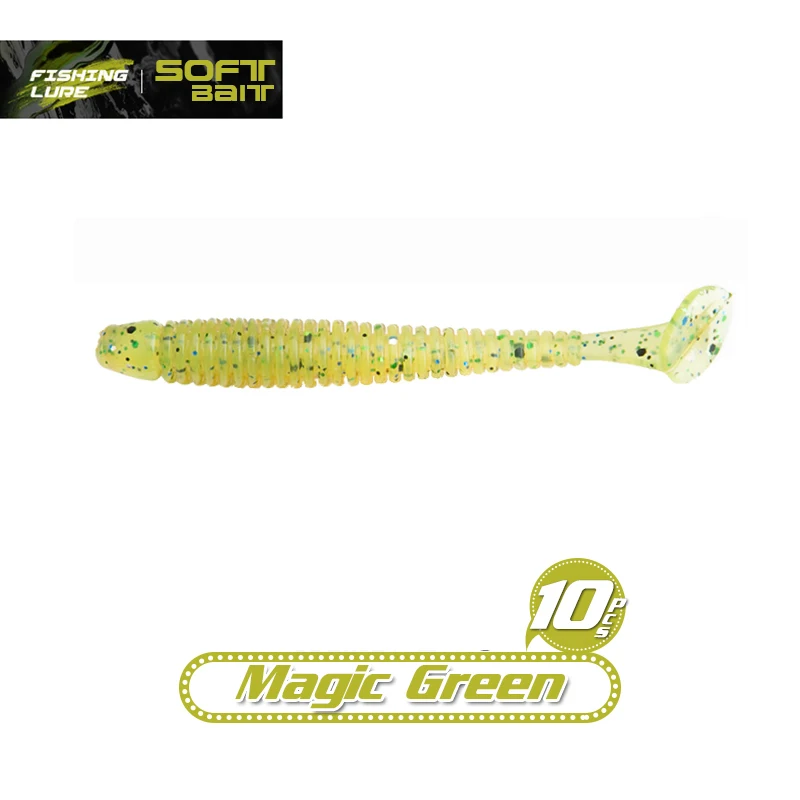 Light Green DONQL мягкий червяк приманка для рыбалки 10 шт./лот 2 г 7 см 0,7 г 5 см плавающие воблеры силиконовые Карп наживки плавающие наживки рыболовные снасти - Цвет: Light Green