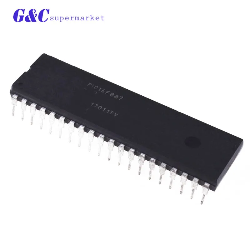 PIC16F887-I/P PIC16F887 DIP-40 MCU 8 бит 14KB Flash New Original | Электронные компоненты и принадлежности