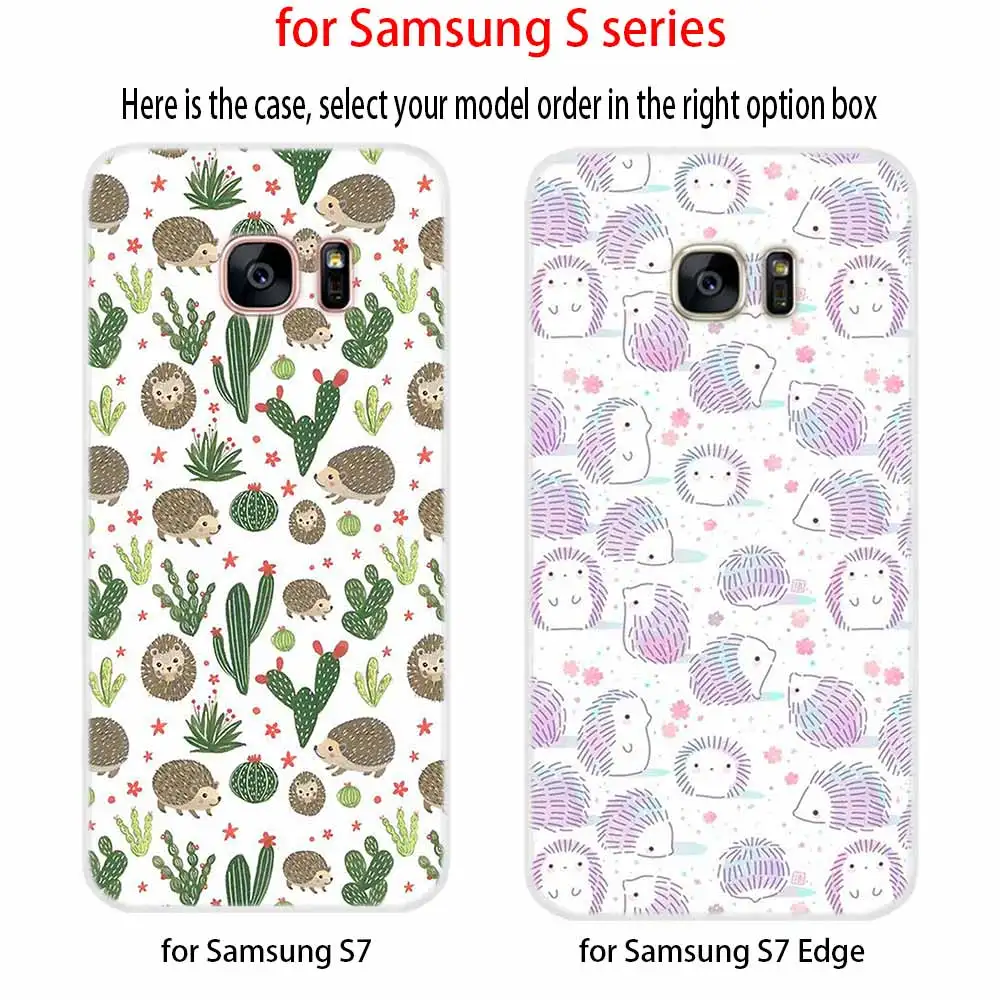 Чехол для телефона с рисунком Samsung S20 S21 S8 S9 S10 S11 Plus чехол S10E Lite Ultra S7 Edge ежика милый в