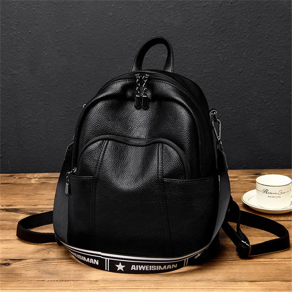 Simple Backpack Female Waterproof Backpacks for Women Large Capacity School Bags for Girls Brand leather Travel Bag Sac a Dos