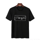 Женская Модная комфортная футболка с круглым вырезом, Новая Черно-белая футболка с принтом, свободная графическая футболка в стиле Харадзюку