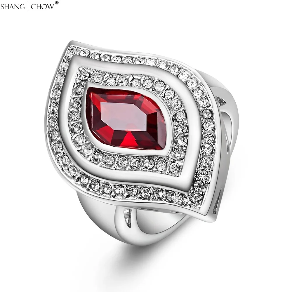 Кольцо из серебра 925 пробы с белым кристаллом и гранатом|925 sterling silver ring|sterling ringssilver