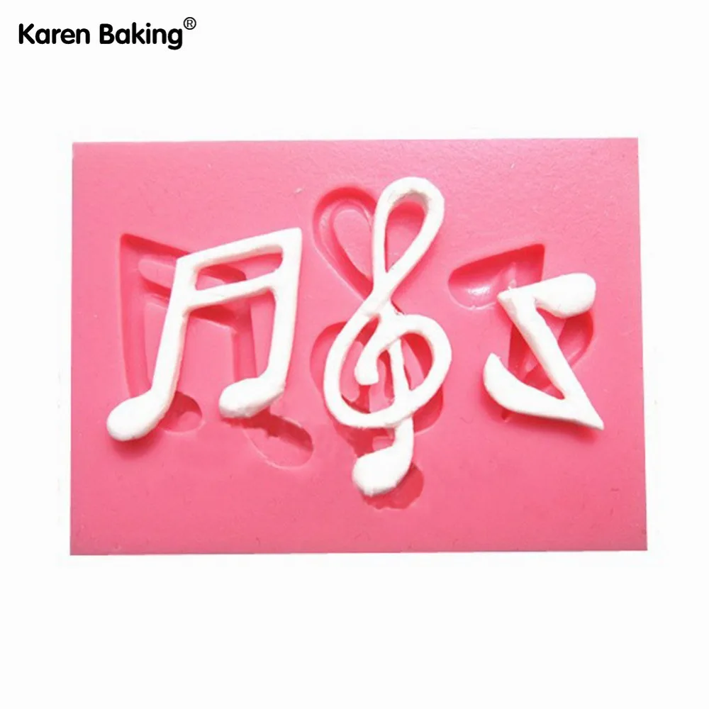 Ноты синкопированные шестнадцатая 3D Силиконовые Помады Торта Инструменты