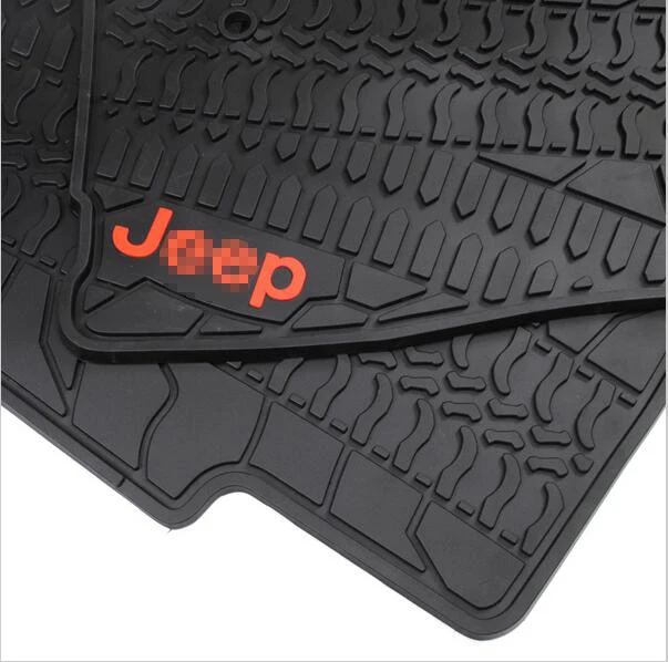 Автомобильные наклейки черный/красный с логотипом резиновый TPE материал пол