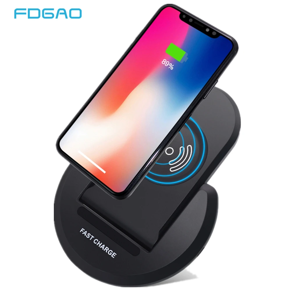 Беспроводное зарядное устройство FDGAO 10 Вт Qi для iPhone X XS Max 8 XR USB быстрая