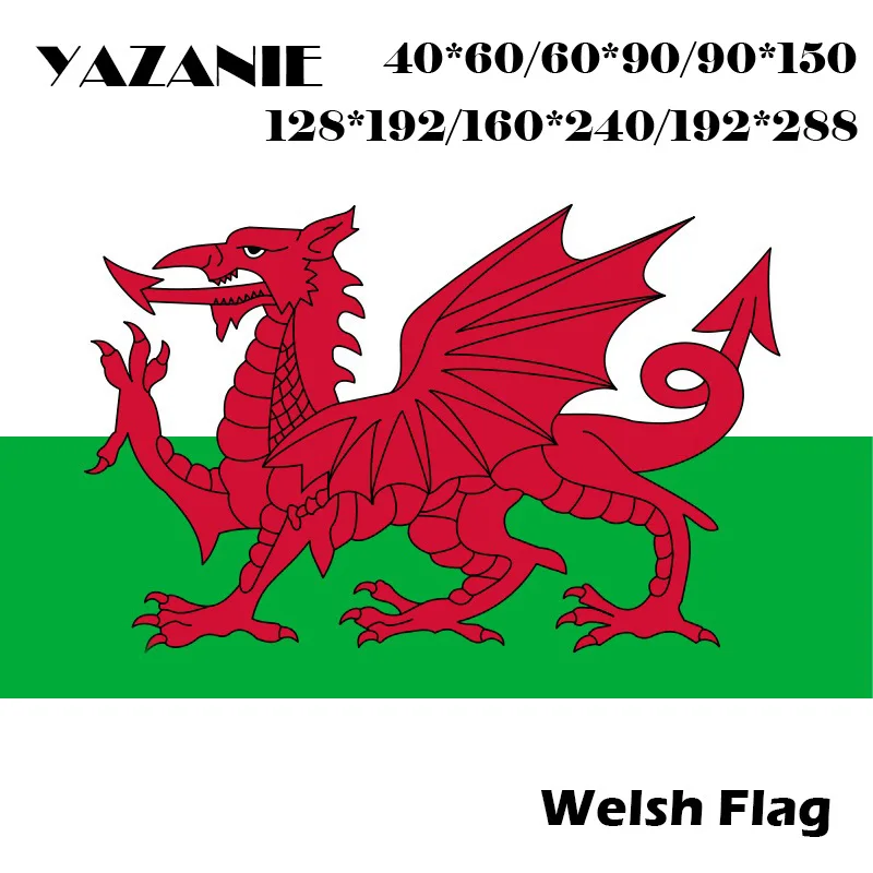 Флаг вельский красный дракон Cymru 60*90 см/90*150 см/120*180 см/160*240 см двусторонний флаг