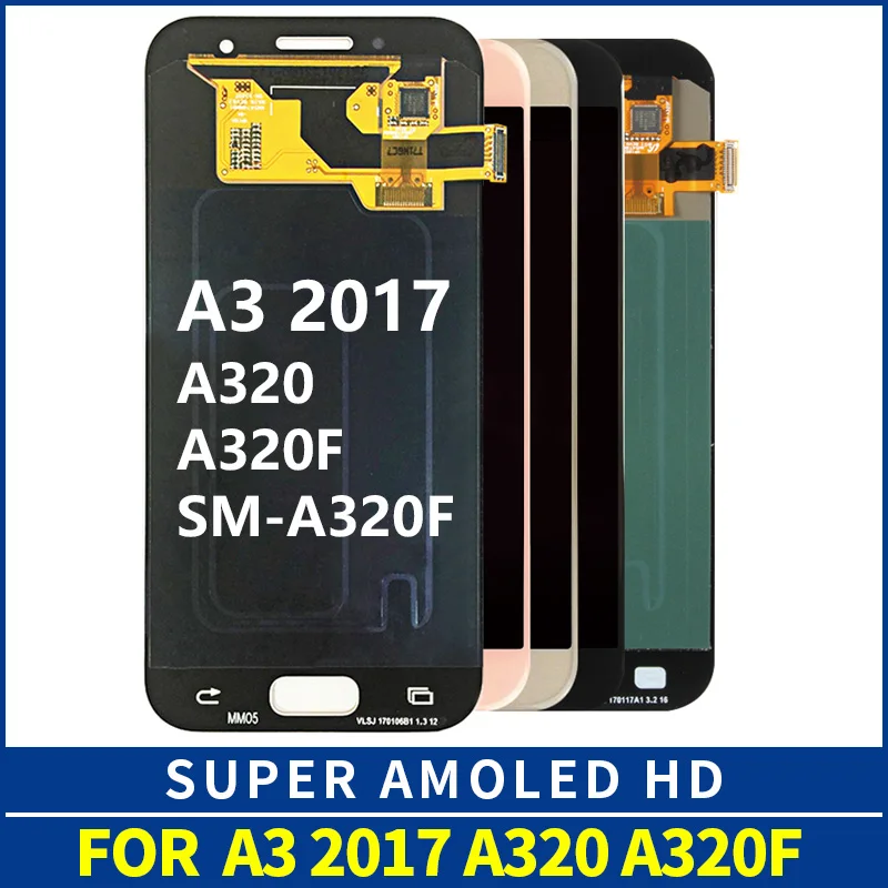 Сменный сенсорный ЖК экран A320M SUPER AMOLED A320 A320F для SAMSUNG Galaxy A3 2017|Экраны мобильных