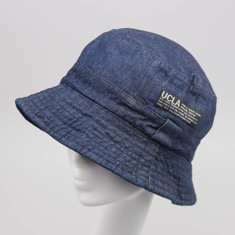 Denim Хлопок/Деним Панамка унисекс шляпы новая мода лето Рыбалка плоские солнцезащитные очки для мужчин и женщин - Цвет: Denim