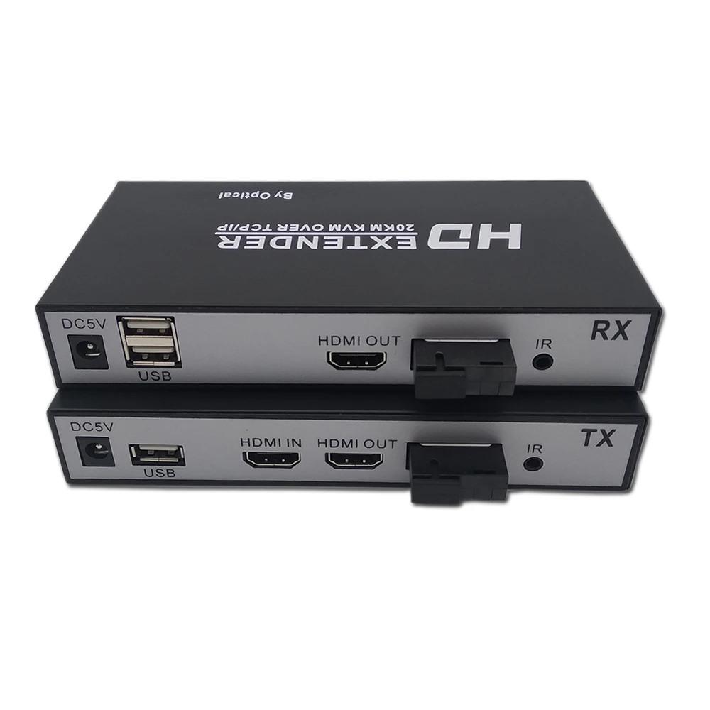 KVM удлинитель Оптический совместимый с HDMI 20 км TCP/IP оптоволоконным кабелем USB 2 0