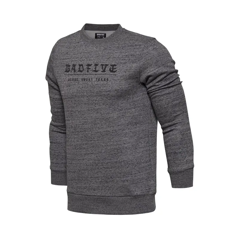 Li Ning мужской баскетбольный свитер серии BAD FIVE теплый классический комфортный с